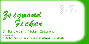 zsigmond ficker business card